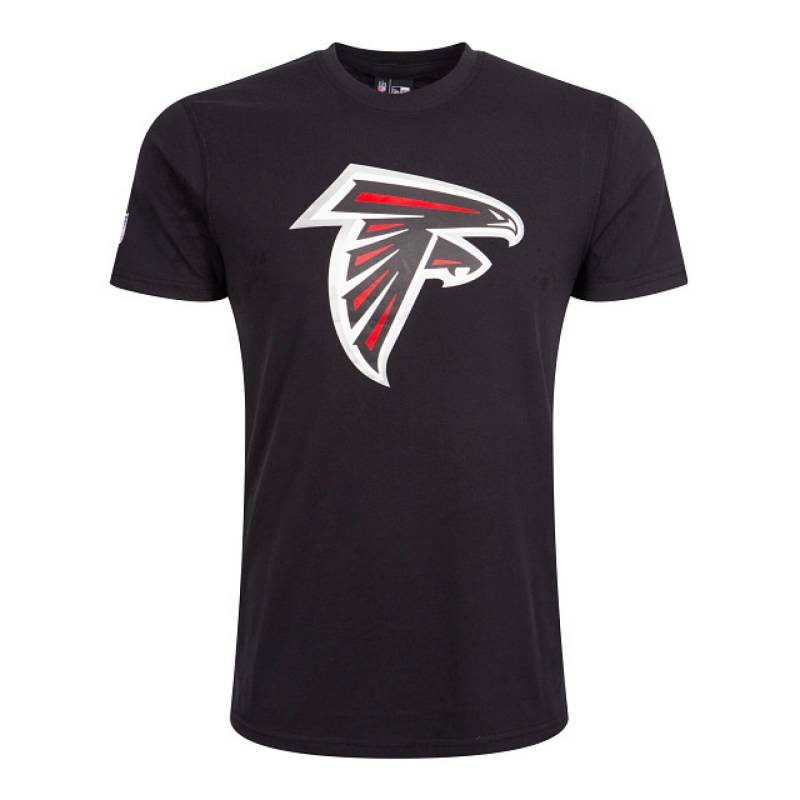 Men's New Era Logo NFL Atlanta Falcons Black T-shirt Men's New Era Logo NFL Atlanta Falcons Black T-shirt