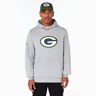 Sweat à Capuche NFL Greenbay Packers New Era Gris