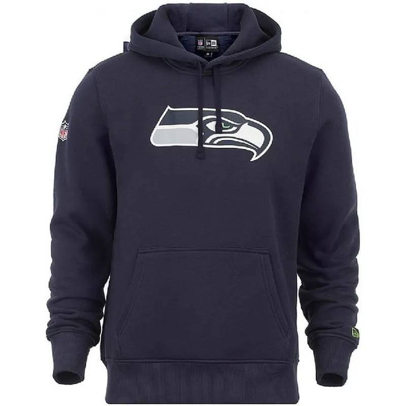 Sweat à Capuche NFL Seattle Seahawks New Era bleu marine