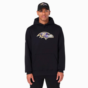 Sweat à Capuche NFL Baltimore Ravens New Era Noir