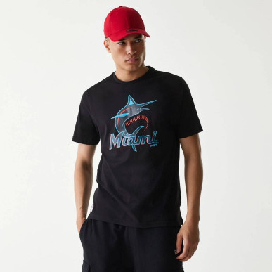 T-Shirt MLB Miami Marlins New Era Noir