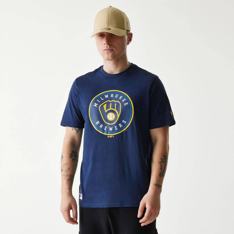 Men's New Era MLB T-Shirt Milwaukee Brewers Navy Men's New Era MLB T-Shirt Milwaukee Brewers Navy