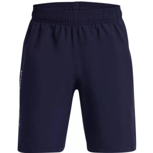short Under Armour Woven Wordmark bleu marine pour enfant