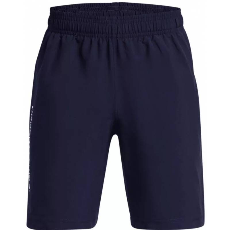 short Under Armour Woven Wordmark bleu marine pour enfant