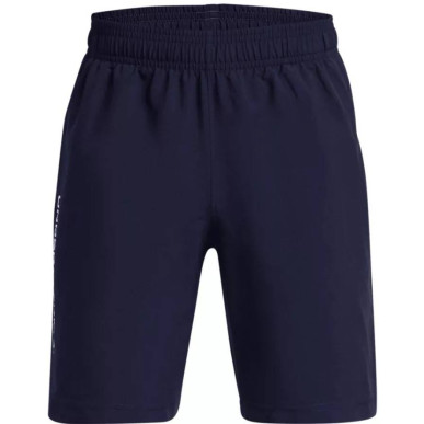 short Under Armour Woven Wordmark bleu marine pour enfant
