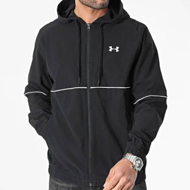 Sudadera Zip Under armour Zone Woven Negro