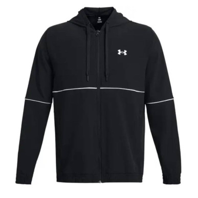Men's Under armour Zone Woven Full zip hoodie black