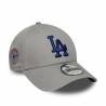 Casquette MLB Los Angeles Dodgers New Era Side Patch 9Forty Gris