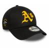 Casquette MLB Oakland Athletics New Era Side Patch 9Forty Noir