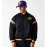 Veste Bomber NBA Los Angeles Lakers New Era Panel Noir