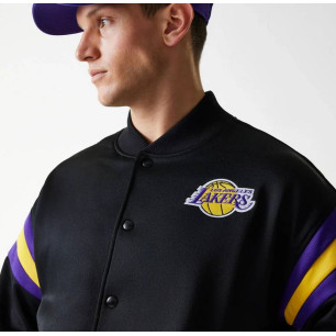 Veste Bomber NBA Los Angeles Lakers New Era Panel Noir