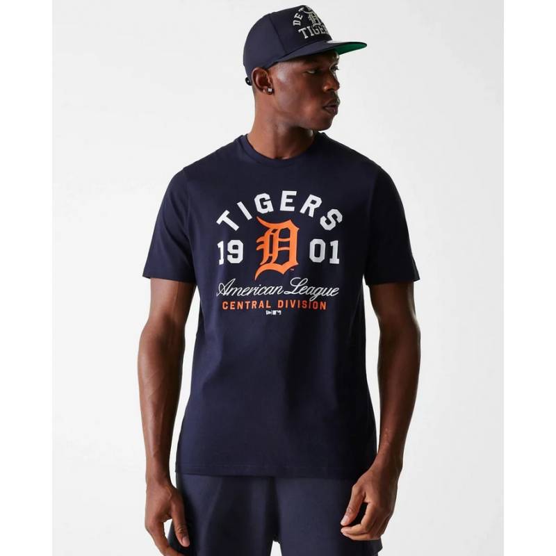 Men's New Era Wordmark MLB T-Shirt Detroit Tigers Navy
