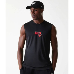 Men's New Era Essential Tank NBA Chicago Bulls Black