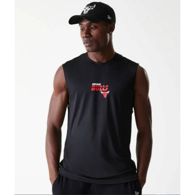 Men's New Era Essential Tank NBA Chicago Bulls Black
