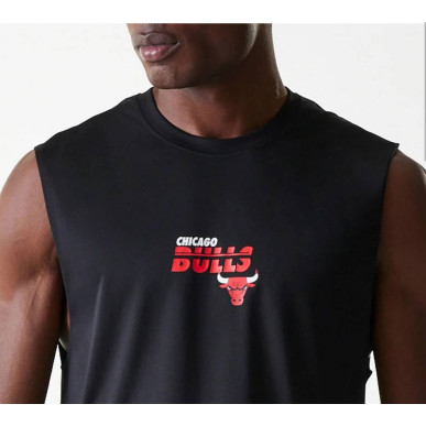 Men's New Era Essential Tank NBA Chicago Bulls Black