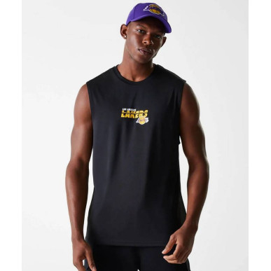 Men's New Era Essential Tank NBA Los Angeles Lakers black