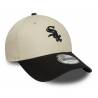 Casquette MLB Chicago White Sox New Era Color Block 9FORTY Crème
