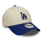 New Era Color Block 9FORTY Cap MLB Los Angeles Dodgers Cream