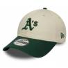 Casquette MLB Oakland Athletics New Era Color Block 9FORTY Crème