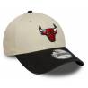 Casquette NBA Chicago Bulls New Era Color Block 9FORTY Crème