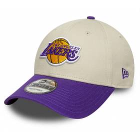 Casquette NBA Los Angeles Lakers New Era Color Block 9FORTY Crème
