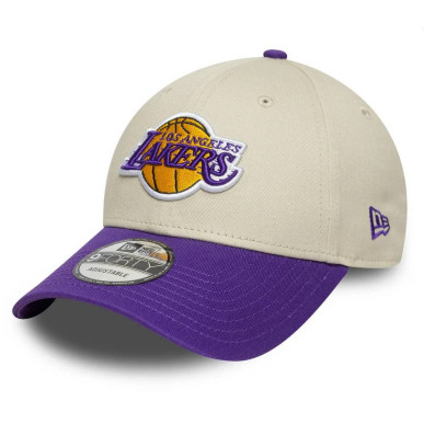 New Era Color Block 9FORTY Cap NBA Los Angeles Lakers Cream