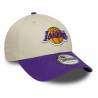 New Era Color Block 9FORTY Cap NBA Los Angeles Lakers Cream