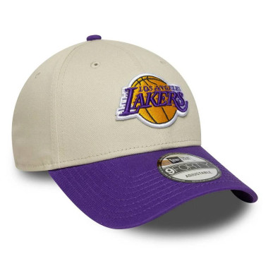 New Era Color Block 9FORTY Cap NBA Los Angeles Lakers Cream