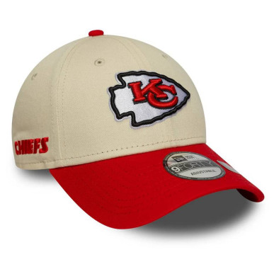 Gorra NFL Kansas City Chiefs New Era Wordmark 9FORTY Crema