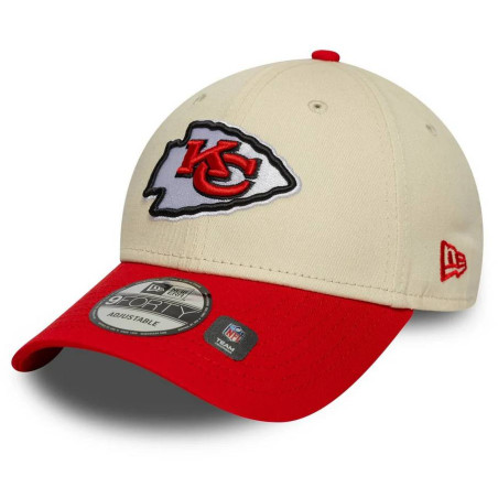 Casquette NFL Kansas City Chiefs New Era Wordmark 9FORTY Crème