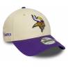 Casquette NFL Minnesota Vikings New Era Wordmark 9FORTY Crème