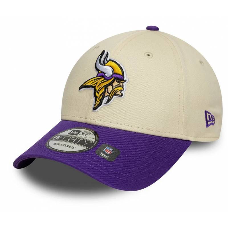 Gorra NFL Minnesota Vikings New Era Wordmark 9FORTY Crema