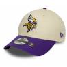 Casquette NFL Minnesota Vikings New Era Wordmark 9FORTY Crème
