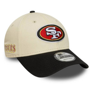Casquette NFL San Francisco 49ers New Era Wordmark 9FORTY Crème