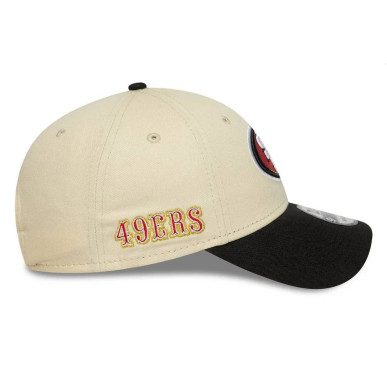 Gorra NFL San Francisco 49ers New Era Wordmark 9FORTY Crema