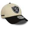 Gorra NFL Las Vegas Raiders New Era Wordmark 9FORTY Crema