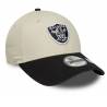 Gorra NFL Las Vegas Raiders New Era Color Block 9FORTY Crema nino