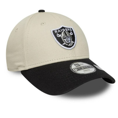 Gorra NFL Las Vegas Raiders New Era Color Block 9FORTY Crema nino