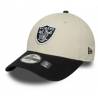 Casquette NFL Las Vegas Raiders New Era Color Block 9FORTY Crème pour enfant