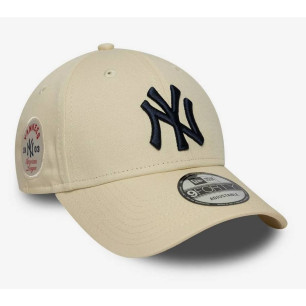 New Era Side Patch 9Forty hat MLB New York Yankees Cream