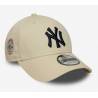 Casquette MLB New York Yankees New Era Side Patch 9Forty beige