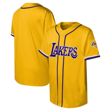 Kid's Outerstuff NBA Los Angeles Lakers Baseball Jersey