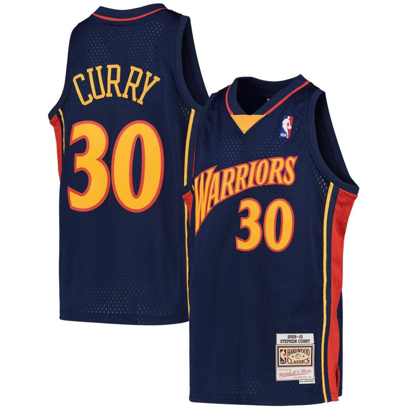 Maillot NBA Stephen Curry Golden State Warriors 2009 Mitchell & ness Hardwood Classic Bleu marine Pour enfant Maillot NBA Stephen Curry Golden State Warriors 2009 Mitchell & ness Hardwood Classic Bleu marine Pour enfant