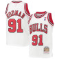 Kid's Mitchell & Ness Hardwood Classic NBA Jersey Dennis Rodman Chicago Bulls 1997-98 White Kid's Mitchell & Ness Hardwood Classic NBA Jersey Dennis Rodman Chicago Bulls 1997-98 White