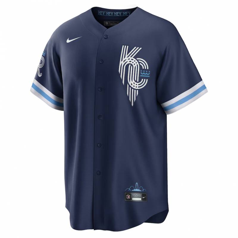 Camiseta de beisbol MLB Kansas City Royals Nike City connect Marina para nino