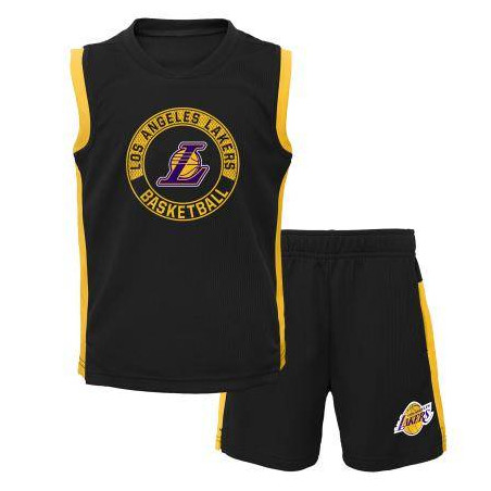Kid's Outerstuff Jersey and short NBA Los Angeles Lakers Black