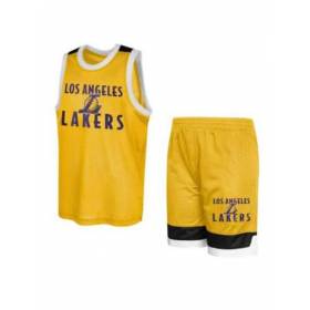 Conjunto NBA Los Angeles Lakers Outerstuff Mesh amarillo para nino