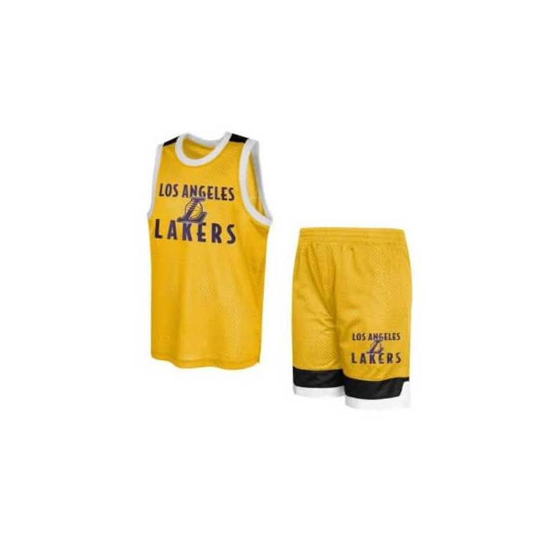 Kid's Outerstuff Jersey and short Mesh NBA Los Angeles Lakers Gold