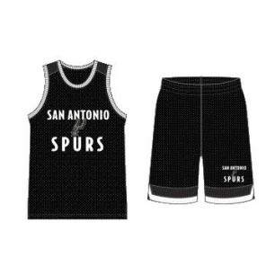 Maillot et Short NBA San Antonio Spurs Outerstuff Mesh Noir pour enfant