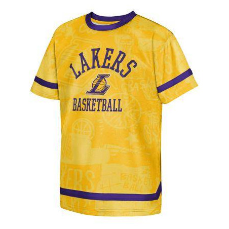 Surmaillot NBA Enfant Los Angeles Lakers Outerstuff Getting Up Jaune